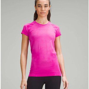 Lululemon Swiftly Tech Short-Sleeve Shirt 2.0 Marble Dye Pink size 10